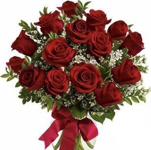 15 red roses with greenery | Flower Delivery Nalchik